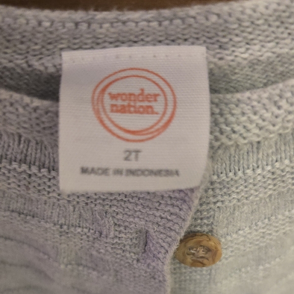 2T girls wonder nation grey button sweater - Picture 4 of 4